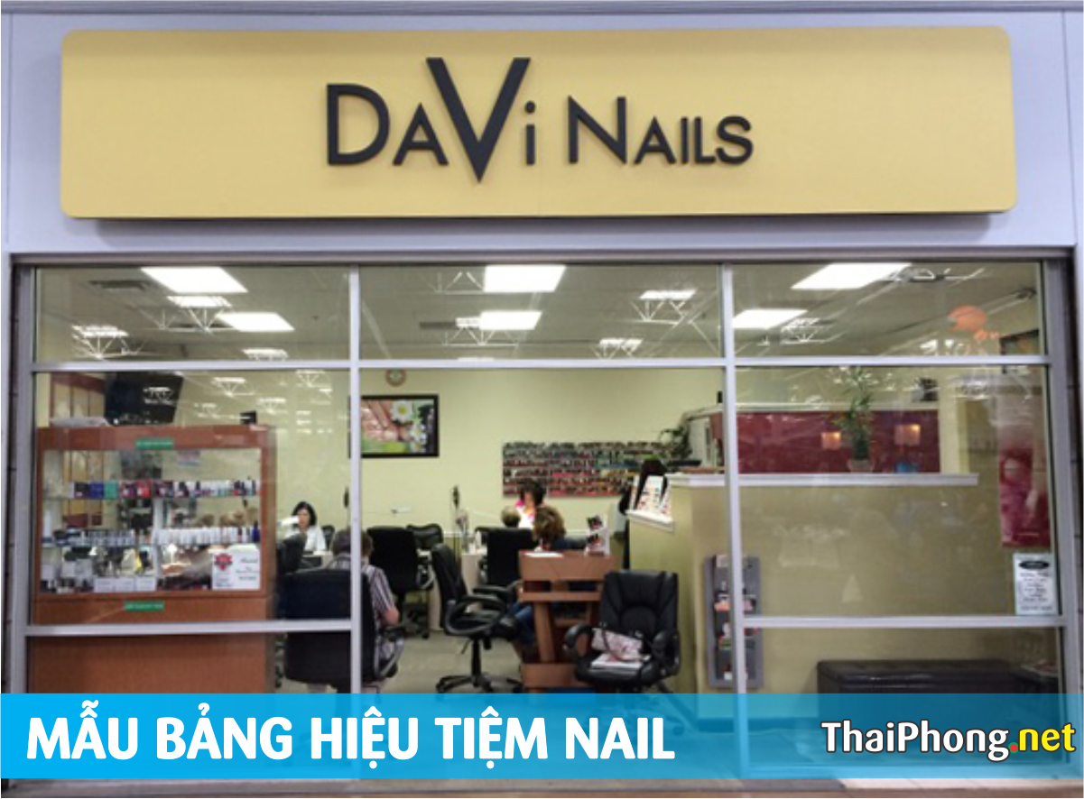 Bảng hiệu davi Nails