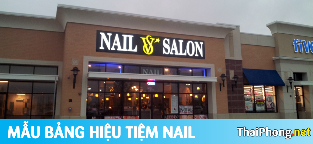 Bảng hiệu nail và Salon