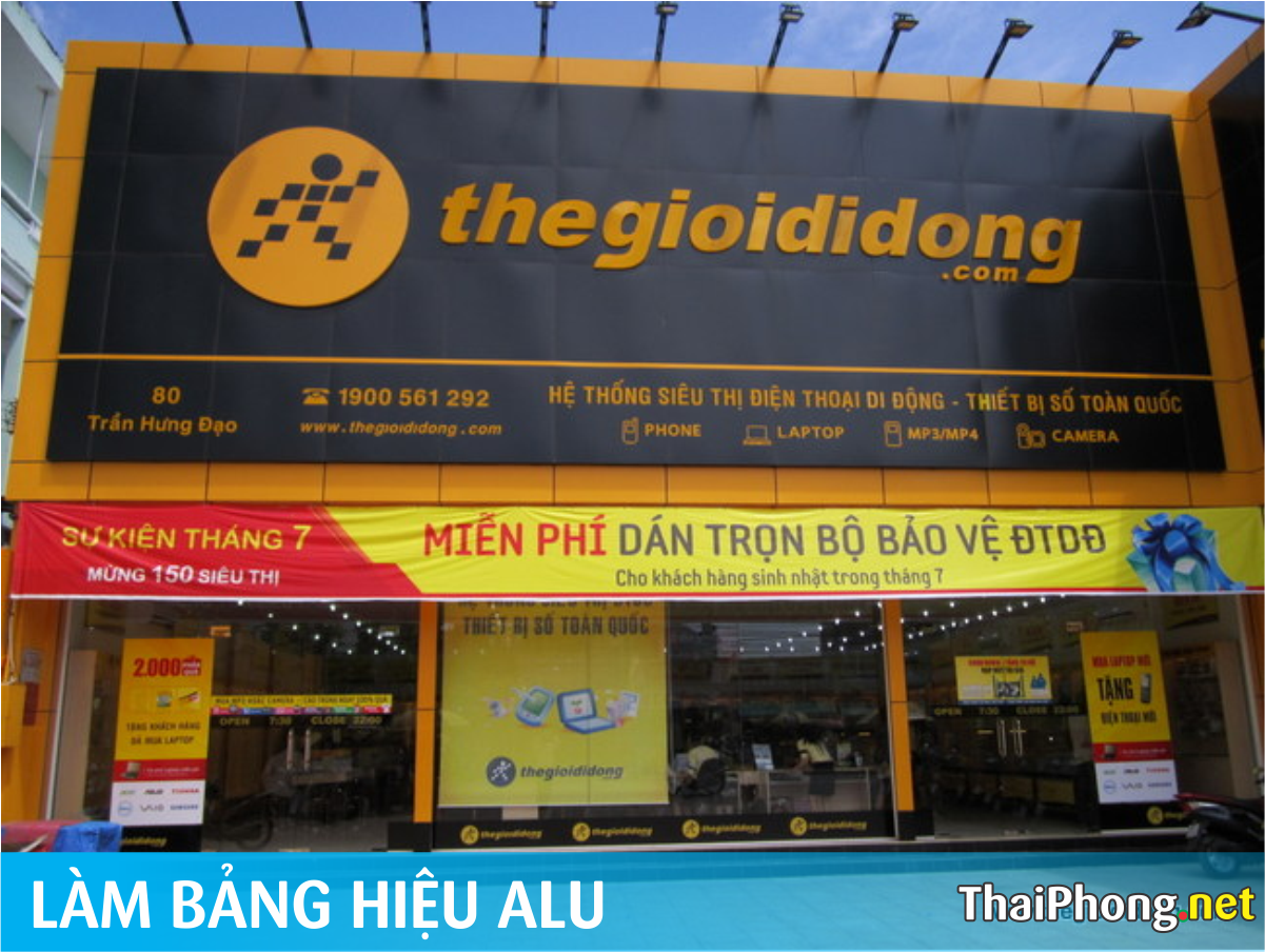 Bảng hiệu Alu thegioididong.com.vn Trân Hưng Đạo