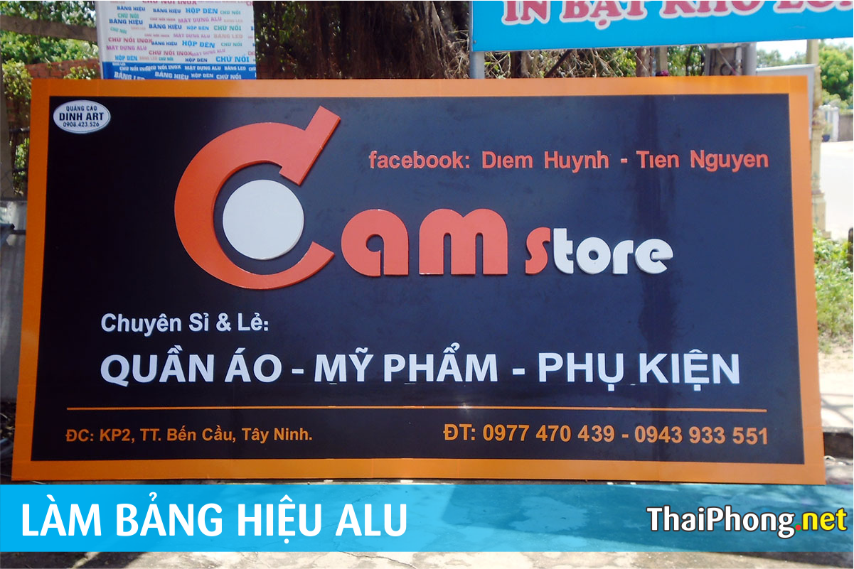 Bảng Alu Cam store tây ninh