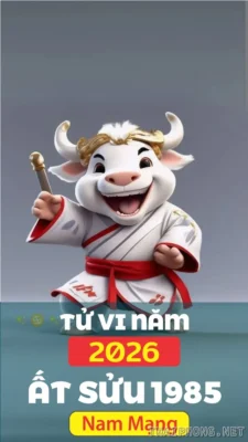 Cartoon cow in traditional attire