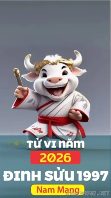 Cartoon bull in traditional attire